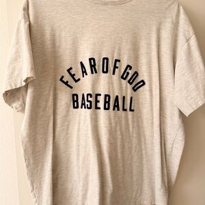 Fear of God Kids Light Gray Baseball Tee